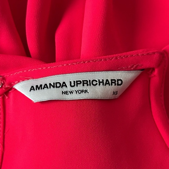 Amanda Uprichard Elondra Sleeveless Midi Dress in Electric Rouge Pink Sz XS - Picture 12 of 12
